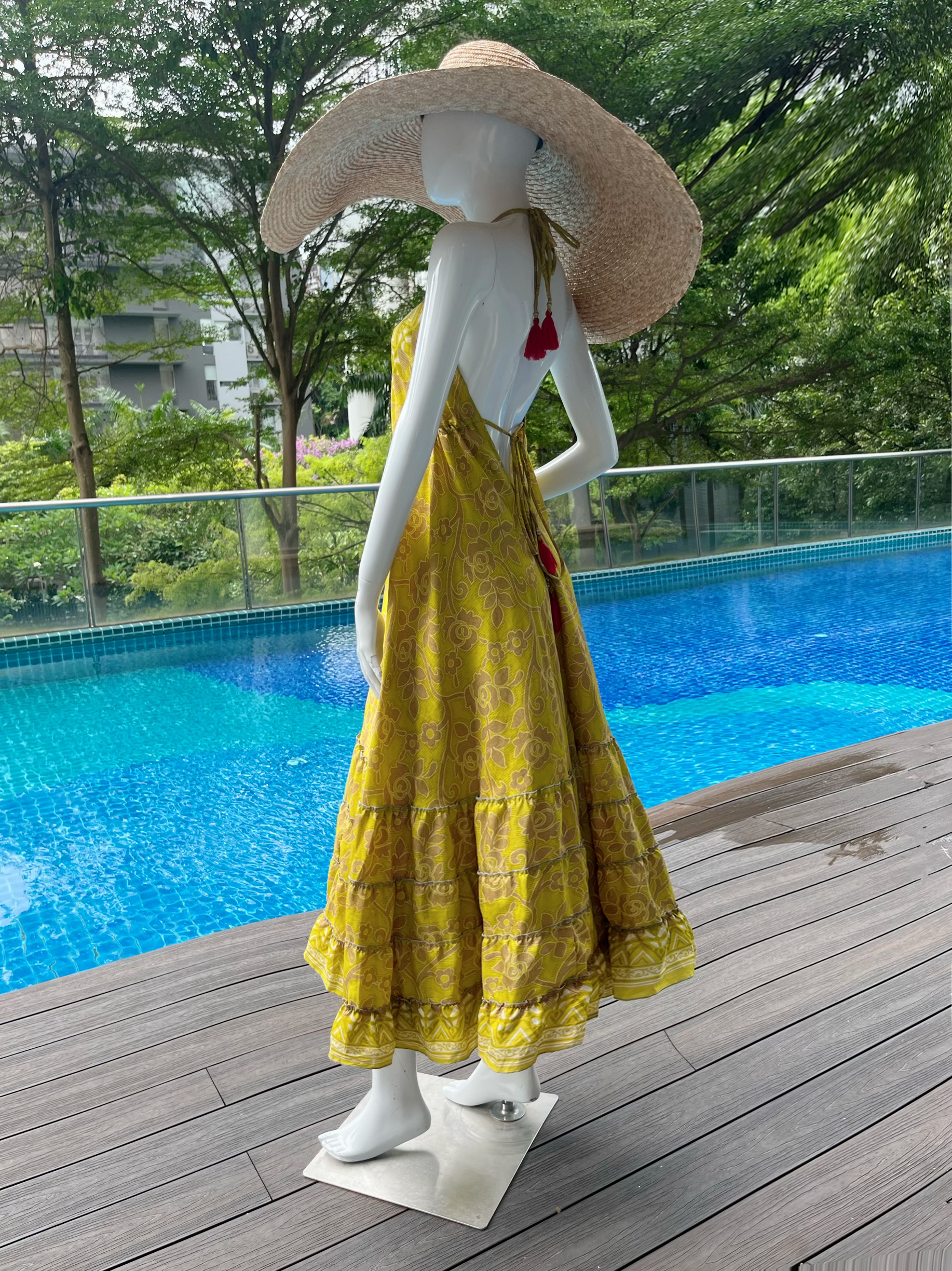 Silk Iris Maxi Dress – Shibori & Luxe